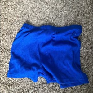 Blue biker shorts small